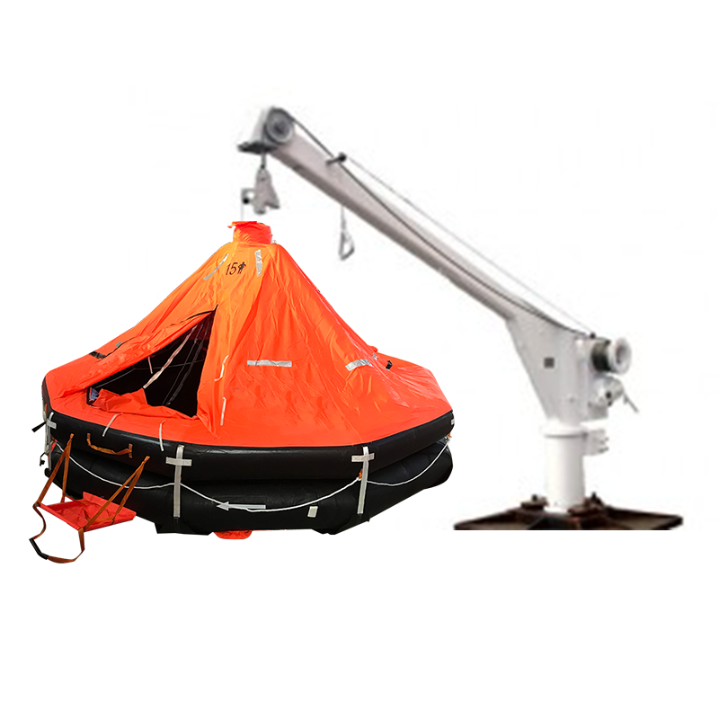 Davit startete aufblasbares Rettungsfloß