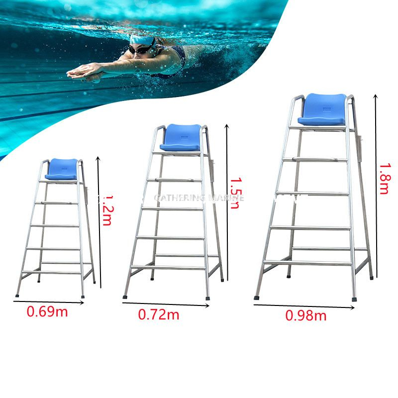 Poolstuhl, Rettungsstuhl, Schwimmbadstuhl mit Rettungsring