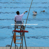 Poolstuhl, Rettungsstuhl, Schwimmbadstuhl mit Rettungsring