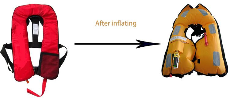 Aufblasbare Schwimmweste 42