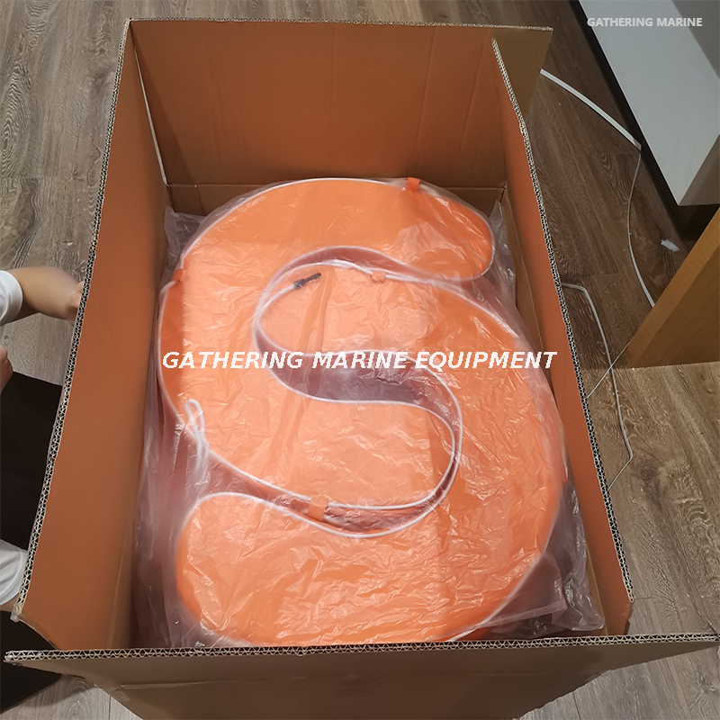 Wasserrettungs-Rettungsboje in U-Form aus PU-Schaum, orange, hufeisenförmig