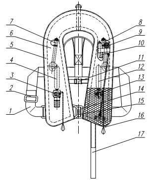 Aufblasbare Schwimmweste SOLAS 150N