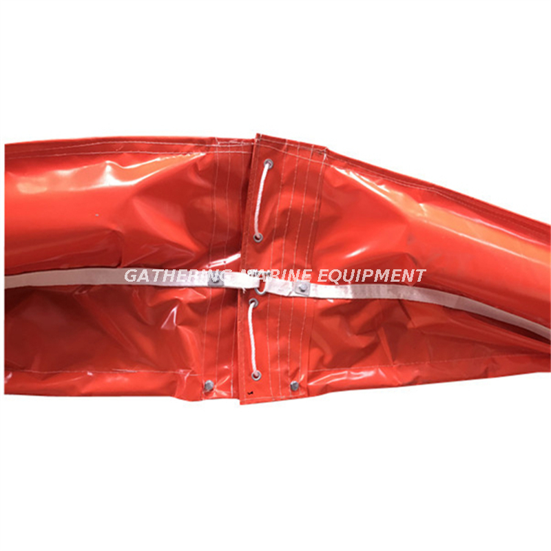 Absorbierender Ausleger für Ölverschmutzungen aus PVC. Öleindämmungsausleger