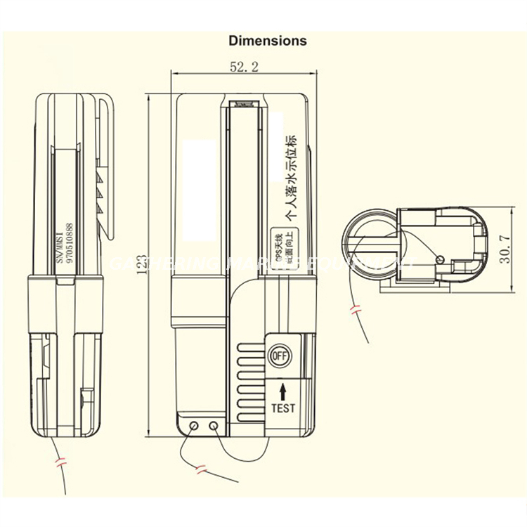 AIS Personal Locator Beacon Positionsbake GPS-Position AIS-Startfunktion Plb