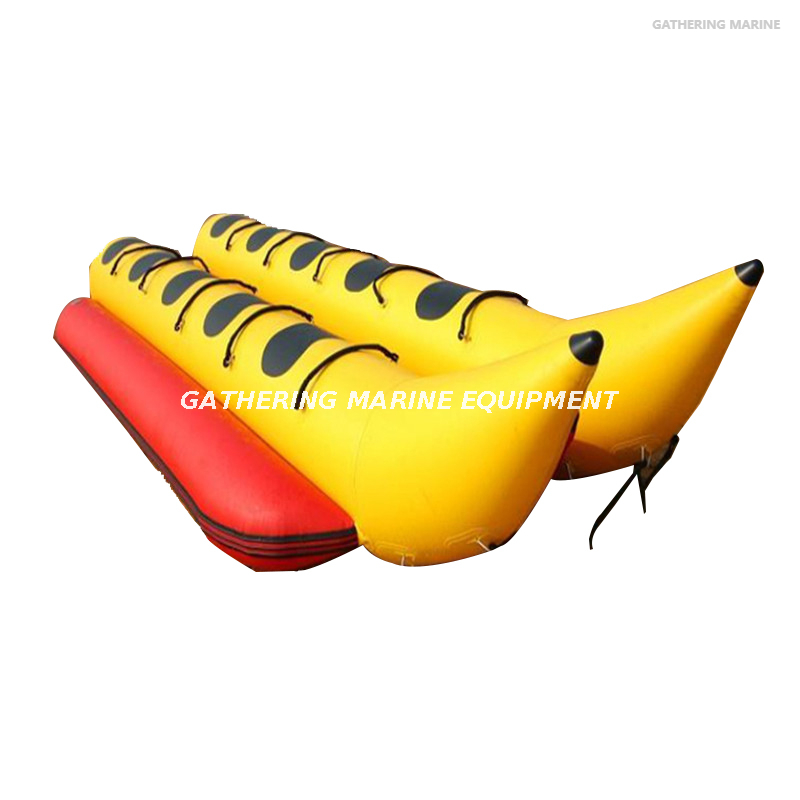 3-10 Personen PVC Towable Banana Boat Water Park Aufblasbares Fliegenfischboot