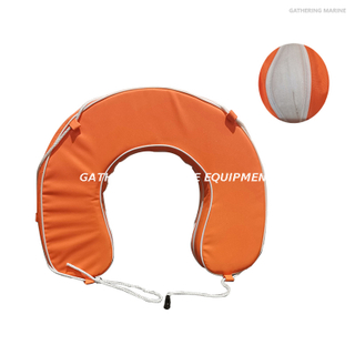 Wasserrettungs-Rettungsboje in U-Form aus PU-Schaum, orange, hufeisenförmig