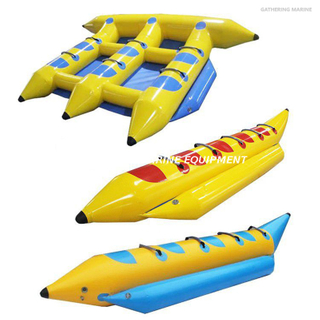 3-10 Personen PVC Towable Banana Boat Water Park Aufblasbares Fliegenfischboot