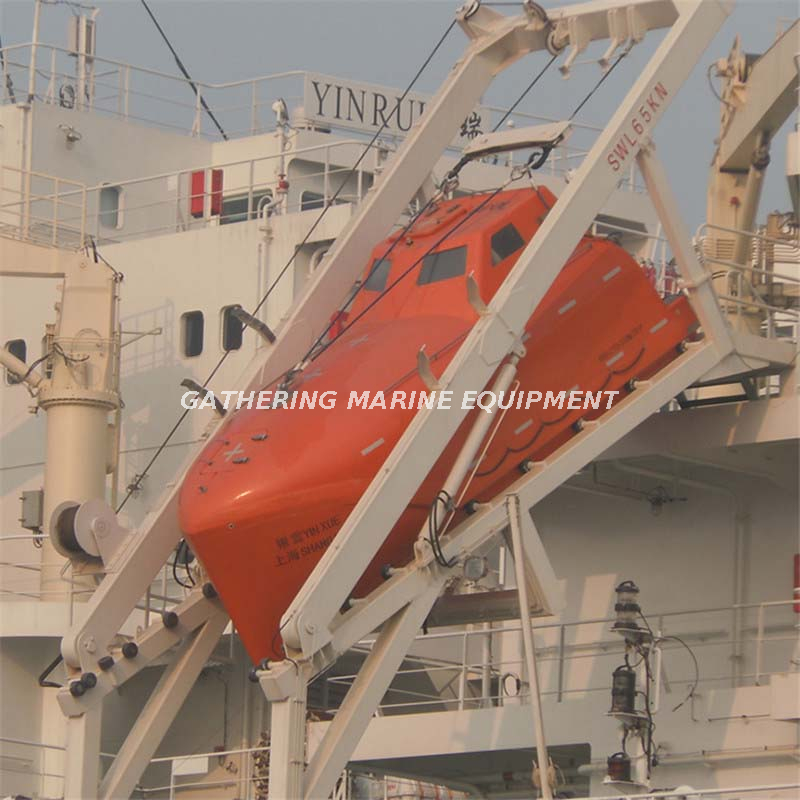 Freifall-Rettungsboot und Davit