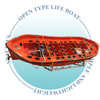 Offenes FRP-Rettungsboot mit Davit