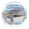 Grün/blau/graues PE-Kunststoff-Fischerboot, faltbares Wassersportboot
